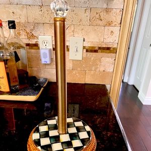 Mackenzie Childs Courtly Check paper towel holder